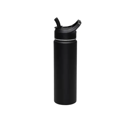 GARRAFA TERMICA INOX COM CANUDO 0,65L PRETO TRAMONTINA