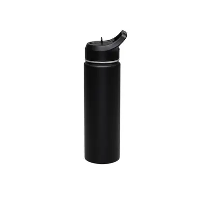 GARRAFA TERMICA INOX COM CANUDO 0,65L PRETO TRAMONTINA