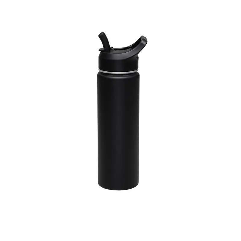 GARRAFA TERMICA INOX COM CANUDO 0,65L PRETO TRAMONTINA