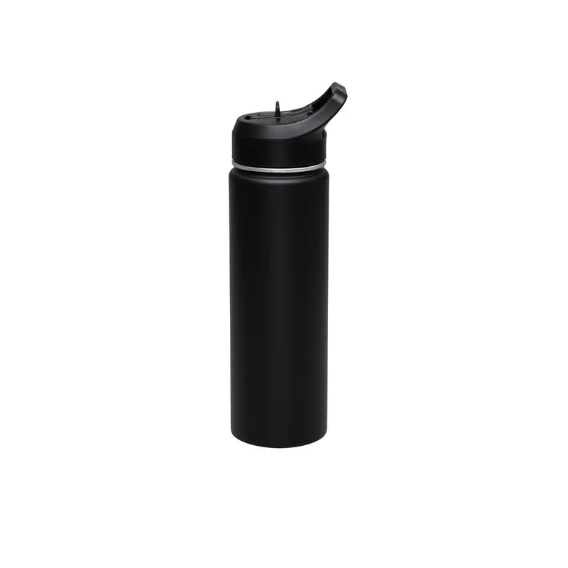 GARRAFA TERMICA INOX COM CANUDO 0,65L PRETO TRAMONTINA