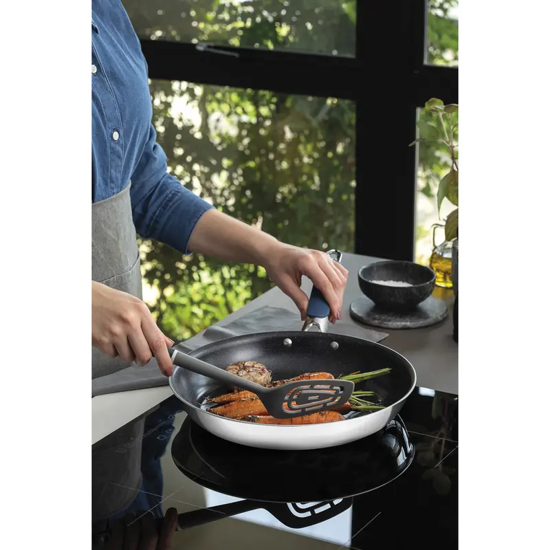 FRIGIDEIRA 30CM ROMAGNA PRE COM REVESTIMENTO CERAMICO COM FUNDO EXTERNO EM ACO INOX TRAMONTINA
