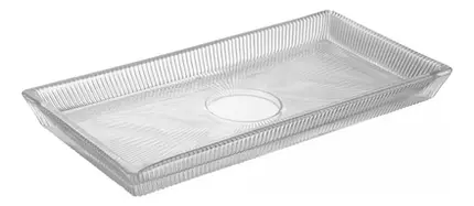 TRAVESSA LINES 27,5CM X 14CM X 2,5CM CRISTAL
