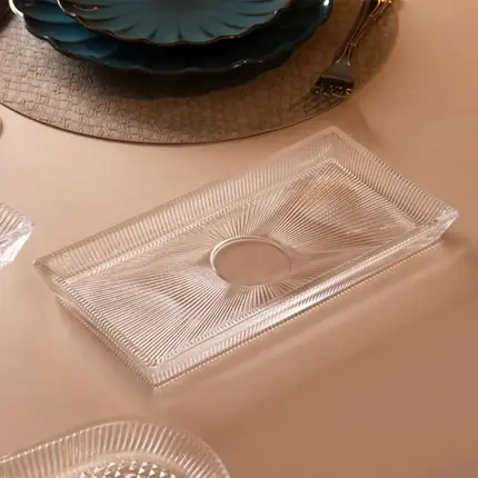 TRAVESSA LINES 27,5CM X 14CM X 2,5CM CRISTAL