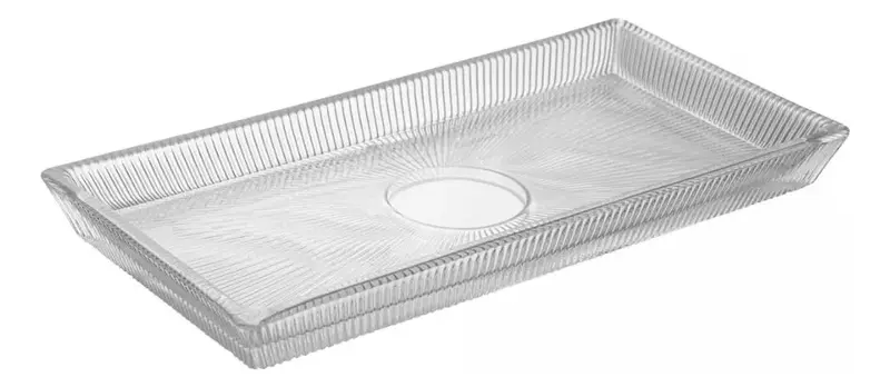 TRAVESSA LINES 27,5CM X 14CM X 2,5CM CRISTAL