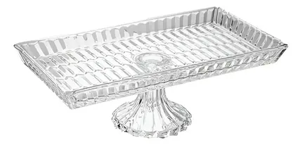 TRAVESSA GENEVA COM PE 34,5CM X 18,5CM X 11,5CM CRISTAL