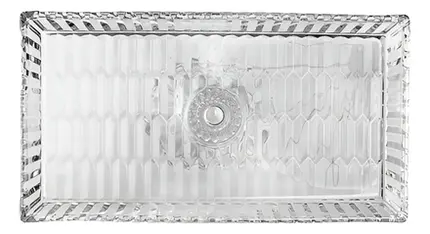 TRAVESSA GENEVA COM PE 34,5CM X 18,5CM X 11,5CM CRISTAL