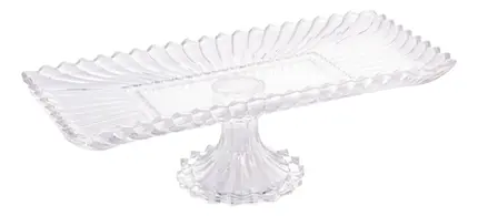 TRAVESSA GENEVA COM PE 34,5CM X 18,5CM X 11,5CM CRISTAL
