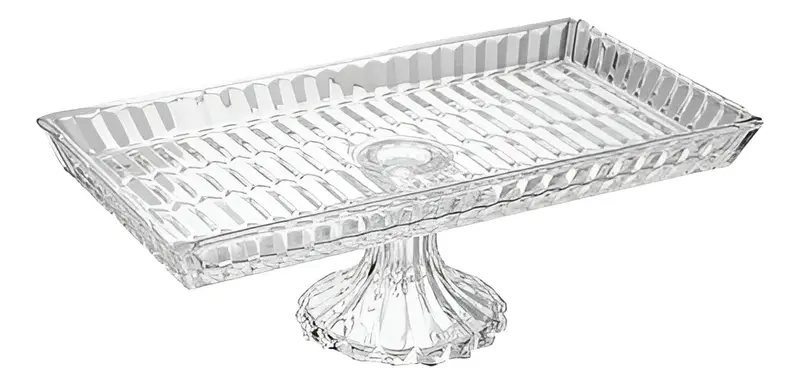TRAVESSA GENEVA COM PE 34,5CM X 18,5CM X 11,5CM CRISTAL