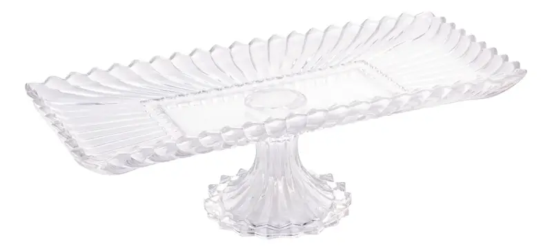 TRAVESSA GENEVA COM PE 34,5CM X 18,5CM X 11,5CM CRISTAL