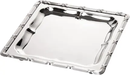 BANDEJA COM PE CROISE 15,5CM X 15,5CM X 2,5CM ZAMAC NIQUELADO