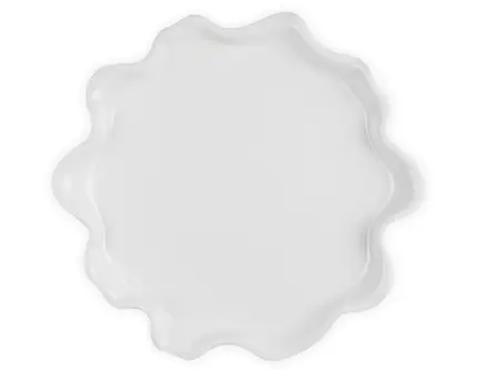 PRATO DE SERVIR 36CM RUFFLE WHITE LE CREUSET