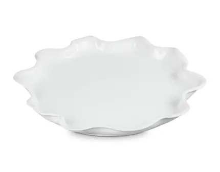 PRATO DE SERVIR 36CM RUFFLE WHITE LE CREUSET