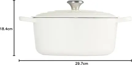 PANELA REDONDA 28CM SIGNATURE BRANCA (PEGADOR DOURADO) WHITE LE CREUSET