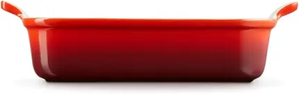 TRAVESSA RETANGULAR 26CM HERITAGE VERMELHO LE CREUSET