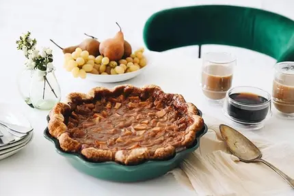 TRAVESSA PARA TORTA REDONDA 23CM HERITAGE THYME LE CREUSET