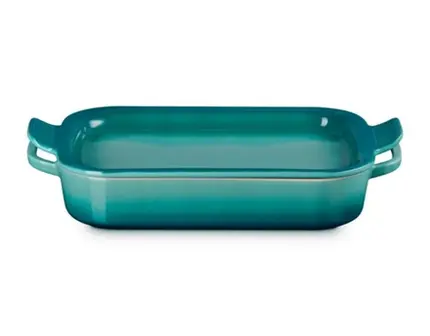 TRAVESSA RETANGULAR 31VM 3L COM TAMPA PRATO BLEU RIVIERA LE CREUSET
