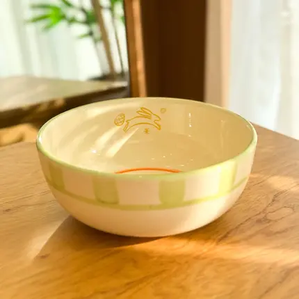 BOWL MEDIO LARANJA VERDE DOURADO EASTER 7x18 950ml CM