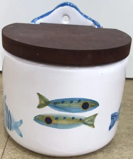 POTE SALEIRO PEIXINHOS TUTTI-FRUTTI 12x11x12 CM 500gr