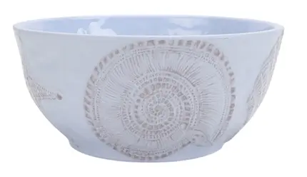 SALADEIRA EM MELAMINA CONCHA  OFF WHITE