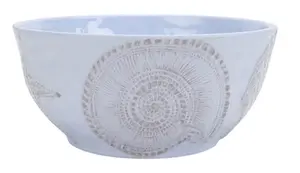 SALADEIRA EM MELAMINA CONCHA  OFF WHITE