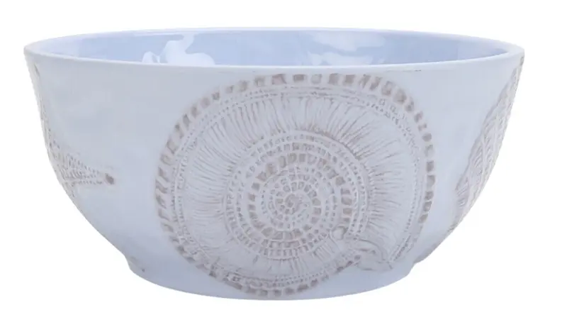 SALADEIRA EM MELAMINA CONCHA  OFF WHITE