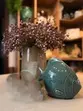 ESCULTURA EM CERAMICA PEIXE VERDE