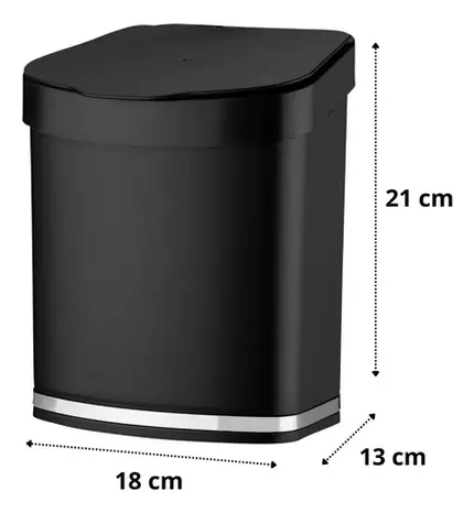 LIXEIRA 2,5 LITROS ELEGANZA PRETA
