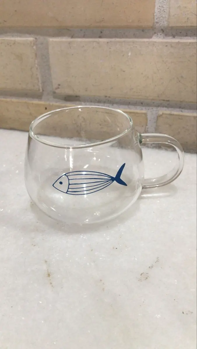 XICARA VIDRO PEIXE NAUTICA