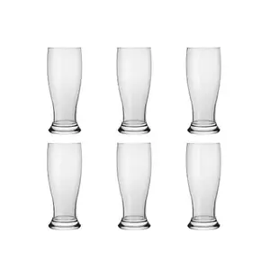 JOGO COM 6 COPOS PARA CERVEJA EM VIDRO 215ml A14,5cm DYNASTY