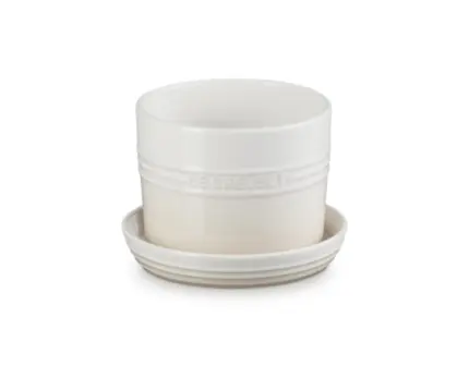 VASO PARA ERVAS COM BANDEJA 14CM MERINGUE LE CREUSET