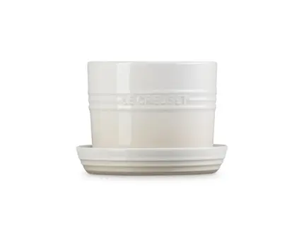 VASO PARA ERVAS COM BANDEJA 14CM MERINGUE LE CREUSET