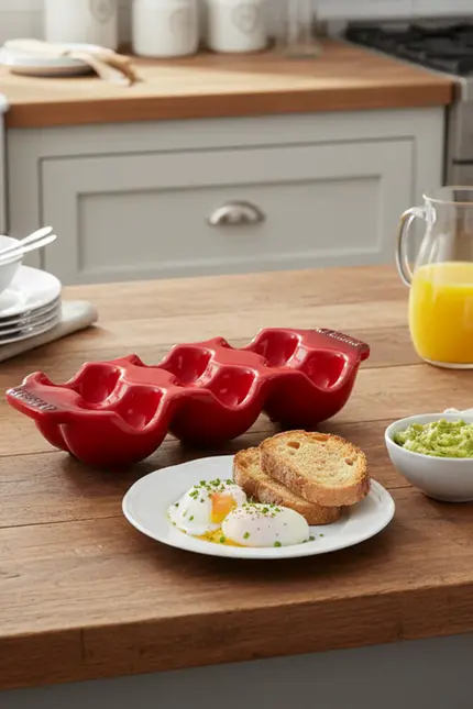 BANDEJA PARA 6 OVOS VERMELHO LE CREUSET