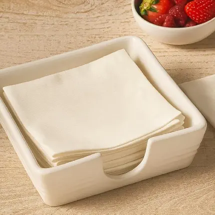 PORTA GUARDANAPO 15CM SIGNATURE MERINGUE LE CREUSET