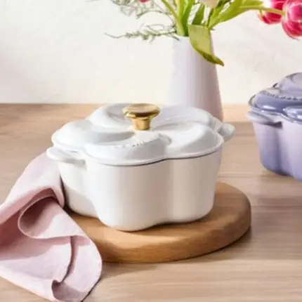 PANELA FLORAL 20CM TDL WHITE LE CREUSET