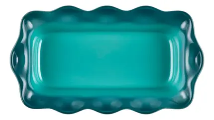 TRAVESSA PARA PAO 23CM HERITAGE BLEU RIVIERA LE CREUSET