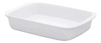 TRAVESSA TANGO MEDIA 34X21X6,5 CM 2 L BRANCO  OXFORD