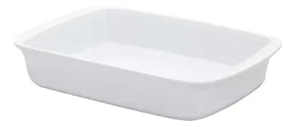 TRAVESSAS TANGO PEQUENA 28X18X5,5CM 1,4L BRANCO OXFORD