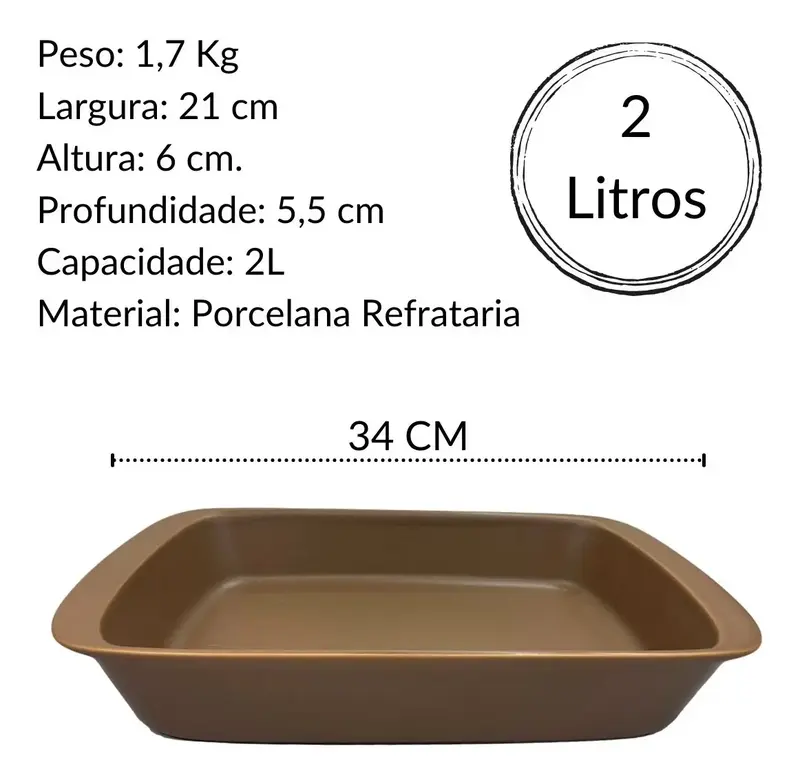 TRAVESSA TANGO MEDIA 034X21X6,5 2L MARROM OXFORD