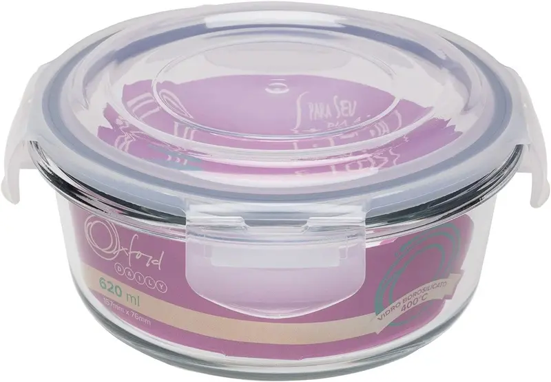 POTE HERMETICO DE VIDRO REDONDO 620ML OXFORD