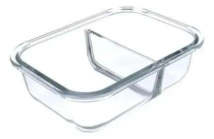 POTE HERMETICO DE VIDRO RETANGULAR COM DIVISORIAS 1,3L OXFORD