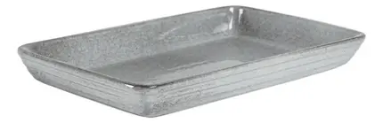 TRAVESSA RETANGULAR JADE CERAMICA CINZA 2L 21x31X5 CM LHERMITAGE