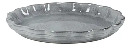 TRAVESSA REDONDA JADE EM CERAMICA CINZA 1,5L 28x4,5 CM LHERMITAGE