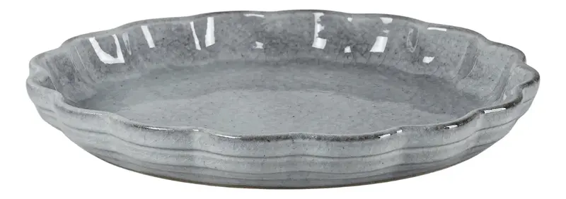 TRAVESSA REDONDA JADE EM CERAMICA CINZA 1,5L 28x4,5 CM LHERMITAGE