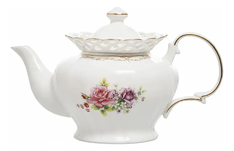 BULE MON CHERI EM NEW BONE CHINA COM FILADO DOURADO 1,1L BRANCO LHERMITAGEB