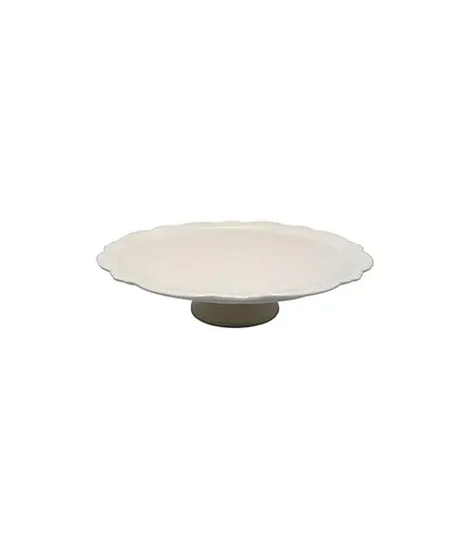 PRATO PARA DOCES COM PE LACET EM NEW BONE CHINA D15XA4,5 CM BRANCO
