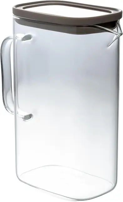 JARRA TINT EM BOROSSILICATO COM TAMPA EM SILICONE 1,5 L FRACALANZA
