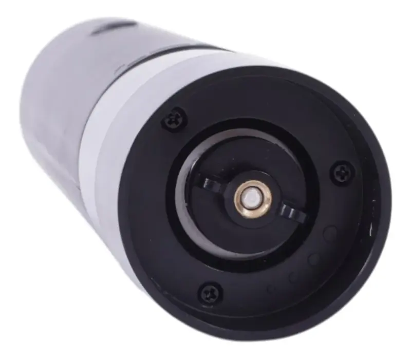 MOEDOR DE SAL E PIMENTA ELETRICO USB EM ABS A18,8 CM PRETO E BRANCO