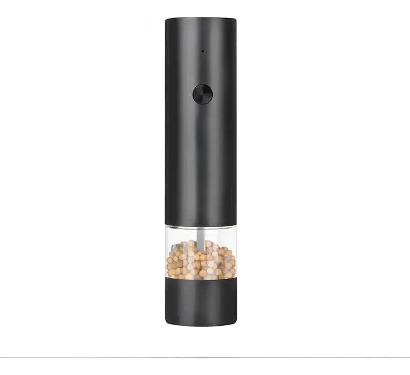MOEDOR DE SAL E PIMENTA ELETRICO USB EM ABS A18,8 CM PRETO E BRANCO