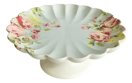 PRATO DE BOLO COM PE VO DULCE 20X8 CM SCALLA