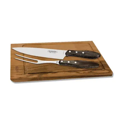 JOGO CHURRASCO 3PCS POLYWOOD CASTANHO TRAMONTINA